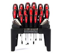 HILKA SCREWDRIVER SET 44PC SOFT GRIP 1/4" BIT HEX ALLEN TORX KEY BLUE 32700044