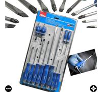 Hilka Screwdriver Set Pozi Flat Slotted SCREWDRIVERS Go-Through Screw Drivers