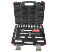 Hilka Socket Set 3/8 " Drive - 26 Piece Metric Sockets Ratchet Tool Kit 02382602