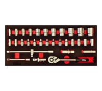 Hilka Socket Set 32 pce metric 1/2 " drive tool kit in eva foam