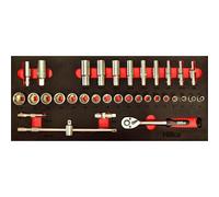 Hilka Socket Set 34 pce 3/8 " drive sockets tool kit in eva foam