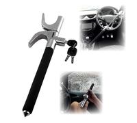 Hilka 83550422 Steering Wheel Lock with Safety Hammer, Black