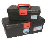 Hilka Tool Box 16" & 12" Twin Pack Chest Bag Storage Tote Case Hb1612