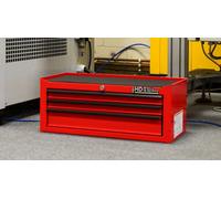 Hilka Tool Box New Red Steel Metal 3 Drawer Add On Toolbox Storage Chest