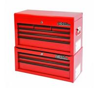 Hilka Tool Chest Box - 3 & 6 Drawer Red Metal Garage Tools Storage Toolbox Set