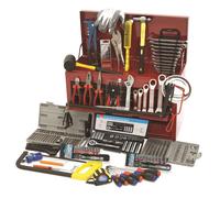 Hilka Tool Chest With Tools Kit - 9 Drawer Metal Storage Box and 270 Piece Set