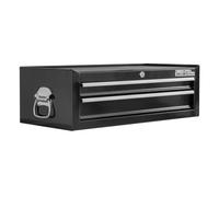 Hilka Tool Storage Chest Box Black Steel Metal 2 Drawer Add On Unit Toolbox