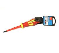 Hilka Tools 33900180 PH1 VDE Insulated Screwdriver, Red/Yellow, 80 mm