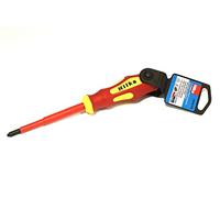 Hilka Tools 33902100 PH2 VDE Insulated Screwdriver, Red/Yellow, 100 mm
