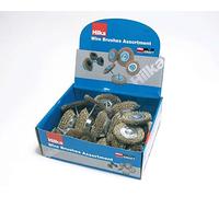Hilka Tools 49100024 Wire Brush Display, Gold/Silver, Set of 24 Piece