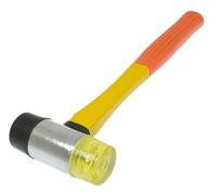 Hilka Tools 60600045 45mm Rubber and Plastic Mallet, Black/Yellow