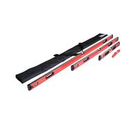 Hilka Tools 63990004 4 PCE Level Set-Torpedo, 24", 48", 72", Red & Black