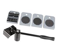 Hilka Tools 77255505 Appliance Rollers, Black/Silver, Set of 5 Pieces