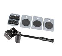 Hilka Tools 77255505 Appliance Rollers, Black/Silver, Set of 5 Pieces