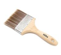 Hilka Tools 78710040 Wooden Synthetic Bristle Paint Brushes, Brown, 4-Inch