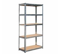 Hilka Tools Boltless Shelving SHG5175 – 5-Tier 175 kg Capacity – Silver 42 cm