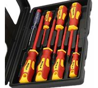 Hilka VDE Insulated Electrical Screwdriver Set 8Pc Magnetic Tester 1000volt Flat