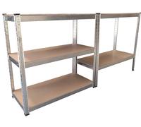Hilka Tools Boltless Shelving SHG5175 – 5-Tier 175 kg Capacity – Silver 42 cm