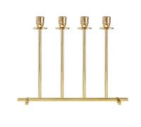 Hilke Collection - Alto Candlestick for 4 Candles, Brass - Brass