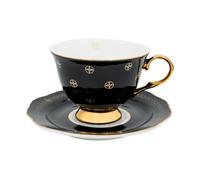 Hilke Collection Anima Gemella Nero cup with saucer 22 cl
