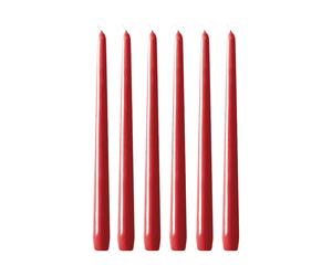 Hilke Collection Herrgårdsljus candles 30 cm 6-pack Red glossy