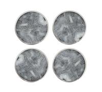 Hilke Collection Hilke Collection coaster Ø10 cm 4-pack Marble-gray-nickel