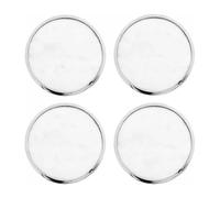Hilke Collection Hilke Collection coaster 4-pack White marble-nickle plated brass