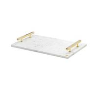 Hilke Collection Hilke Collection tray 40.5x25.5 cm White marble-solid brass