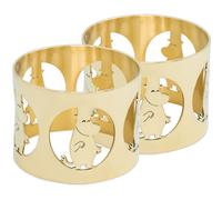 Hilke Collection - Hilke X Moomin Napkin Ring Moominpappa 2-pack, Brass - Brass