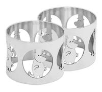 Hilke Collection - Hilke X Moomin Napkin Ring Moominpappa 2-pack, Nickel plated Brass - Nickel plated Brass