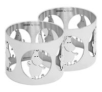 Hilke Collection - Hilke X Moomin Napkin Ring Moomintrollet 2-pack, Nickel plated Brass - Nickel plated Brass