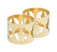 Hilke Collection Hilke X Moomin Napkin Rings Moomintroll 2-pack Brass