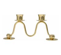 Hilke Collection - Lignano Sabbiadoro 2 Candle Holder Brass, 200 mm - Brass