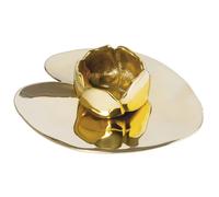Hilke Collection - Ninfea Piccola Candle Holder, Brass - Gold