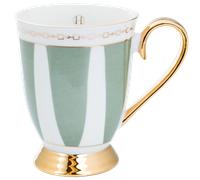 Hilke Collection - Strisce Mug With Foot, Sage - Sage