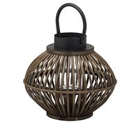 Hill 1975 21094 Brown Bamboo Style Lantern, Wicker, Mixed, One Size