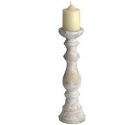 Hill 1975 Large Stone Candle Holder, Cream, 12.5 x 12.5 x 40cm