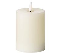 Hill 1975 Luxe Collection Natural Glow 3 x 4 LED Ivory Candle, PLASTIC,WAX, Mixed, 7.5 x 7.5 x 10 cm
