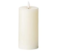 Hill 1975 Luxe Collection Natural Glow 3 x 6 LED Ivory Candle, Plastic,Wax, Mixed, 7.5 x 7.5 x 15 cm