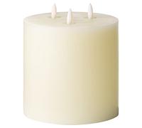 Hill 1975 Luxe Collection Natural Glow 6 x 6 LED Ivory Candle, PLASTIC,WAX, Mixed, 15 x 15 x 15 cm