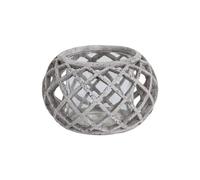 Hill 1975 Round Ceramic Lattice Hurricane Lantern, Mixed, one
