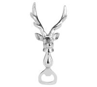 Hill 1975 Silver Nickel Stag Head Detail Bottle Opener, METAL, Multi-Colour, One Size