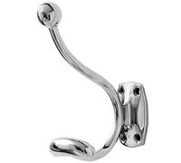Hill 1975 Single Hook Chrome Coat Hanger, Metal, Mixed, one