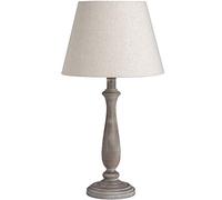 Hill 1975 Teos Table Lamp, Wood, Linen, Mixed, one, 16288