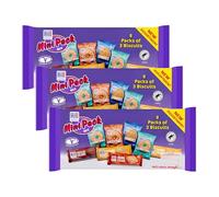 Hill Biscuits Mini Pack Mix 246g - Delicious Assortment of Biscuits in a Convenient Biscuit Box - Great for Snack Time - Ideal for Biscuit Multipacks Lovers - 3 Pack + Cheeroo Magnet