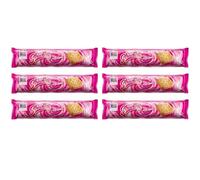 Hill Biscuits Strawberry Creams 150g Pack of 6, Strawberry Flavour Cream Sandwich Biscuits Crisp Tea-Time Snacks, 900g Multipack