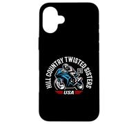 Hill Country Twisted Sisters Motorcycle Design Case for iPhone 16 Plus