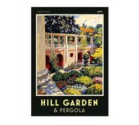 Hill Garden & Pergola, Hampstead England Travel Poster, Explore Britain Modern Illustration Destination Print, Modern British UK Living Room Decor, A3 (Print Only) - 42x29.7cm