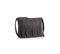 Hill & How Womens Fringed Crossbody Cross-Body Bag Grey (Grey/Pewter),1x23.5x15 cm (W x H x L)