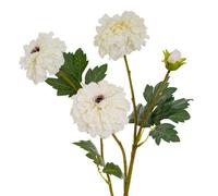 Hill Interiors African Marigold Artificial Flower Spray in White Hill Interiors White